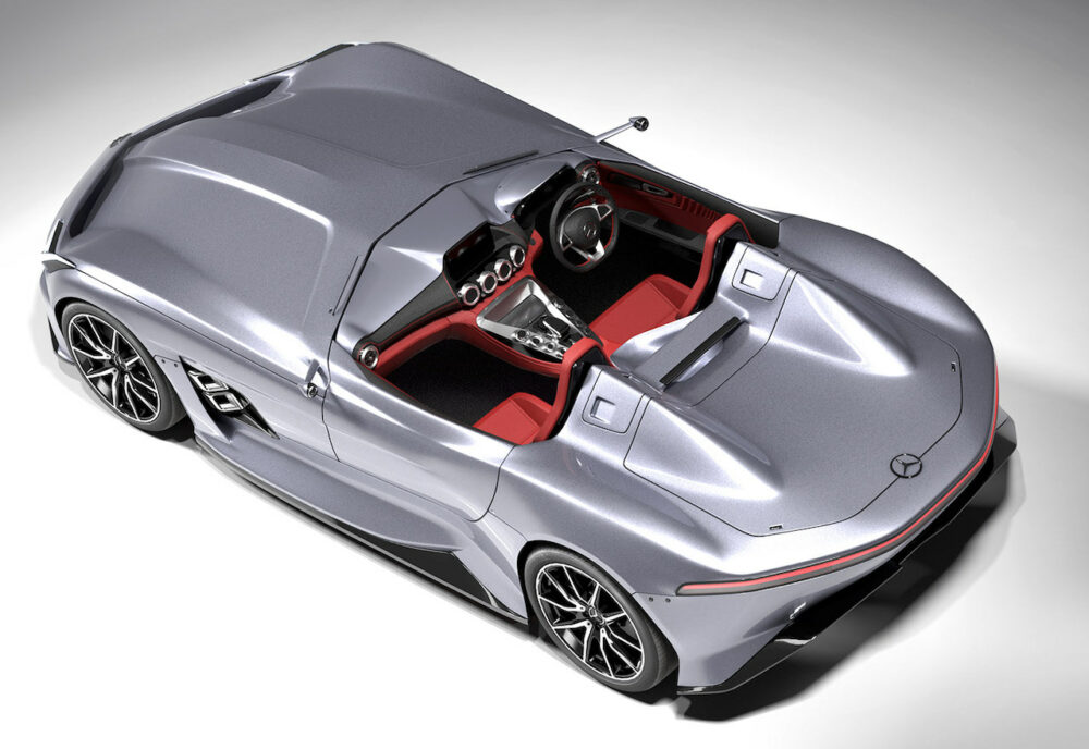 メルセデス・ベンツ SLRマクラーレン復活新型予想CG
後方から俯瞰