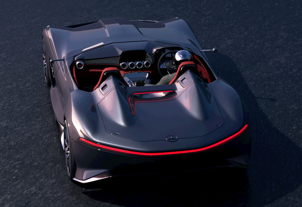 メルセデス・ベンツ SLRマクラーレン復活新型予想CG
真後ろから俯瞰