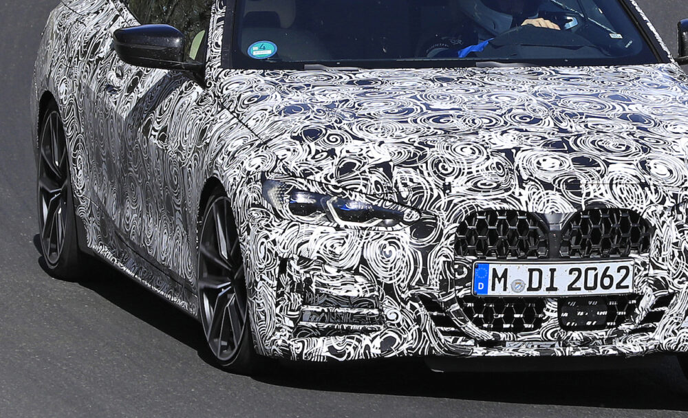 次期新型BMW 4シリーズ・カブリオレのスパイショット
フロントマスク拡大