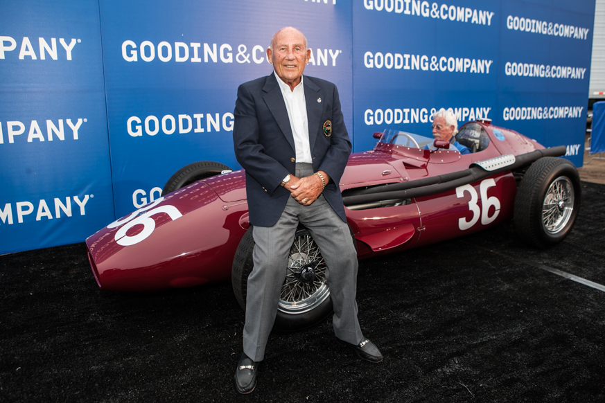2014年に撮影されたスターリング・モス氏とマセラティ 250F