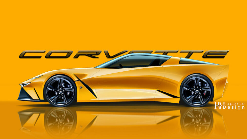 次期新型 C9 シボレー コルベット デザイン予想CG
ボディサイド