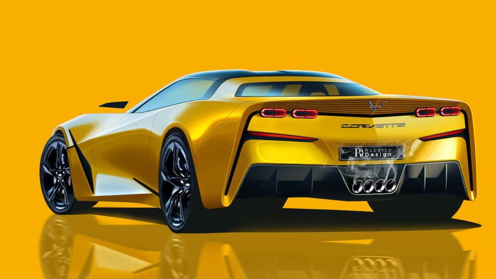 次期新型 C9 シボレー コルベット デザイン予想CG
ボディサイドとリア