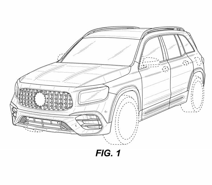 新型メルセデス・ベンツ GLB AMG45 流出した特許画像フロント・ボディサイド