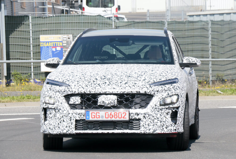新型ヒュンダイ コナN プロトタイプ スパイショットフロント