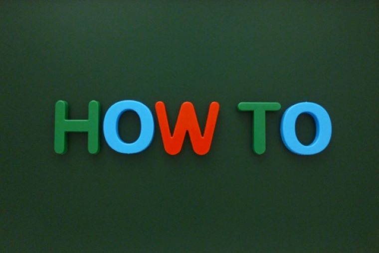 how toのカラフルな文字