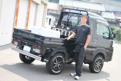ワンピースタイプのロッド（釣竿）を軽トラにスマート積載 ダイハツ・ハイゼットジャンボ【みんなのクルマ】