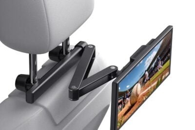 後部座席の退屈を解消！専用ヘッドレストマウントとポータブルディスプレイオーディオ「Vista」シリーズ