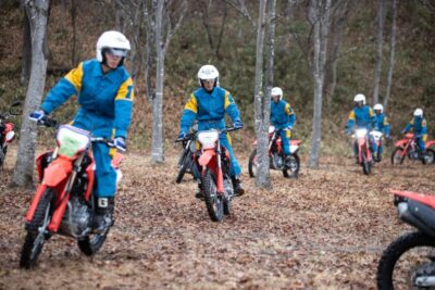 災害時に機動力！警察のオフロードバイク訓練