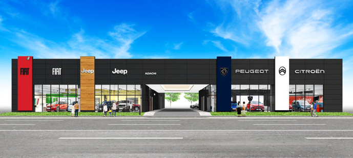 ジープ・プジョー・フィアットなどステランティス国内最大級の5ブランド店誕生　東京・足立に新店舗、7月25日オープン
