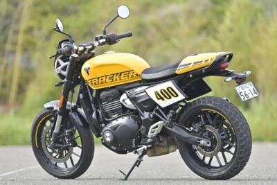 ダートトラックマシンをモチーフにした身近でフレンドリーなバイク　トライアンフ トラッカー400【注目の輸入バイク一気試乗】