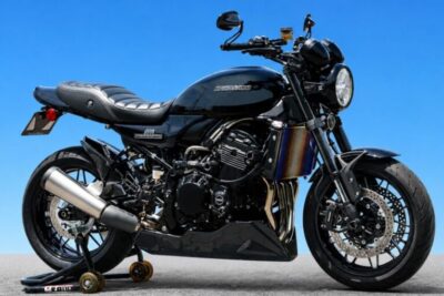 Z900RS乗りのためのモノトーンという選択肢、ベビーフェイスのステップキットは質感に拘る